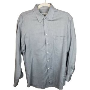 Ermenegildo Zegna Dress Shirt Mens 38S Boardroom Career Work Office Core Gray
